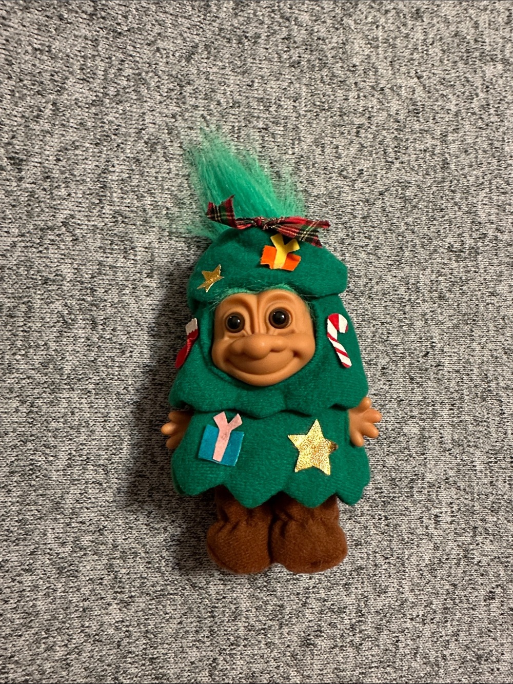 RUSS Troll Doll Christmas Tree Plush - Green with Brown Feet
